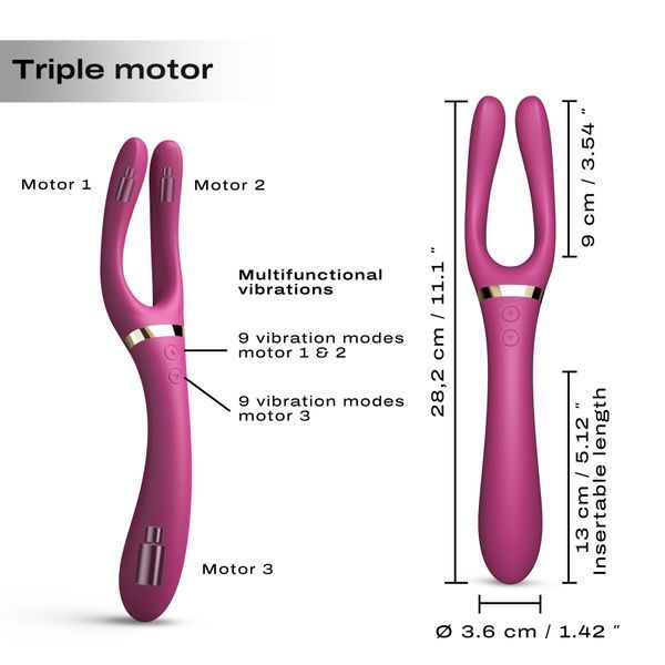 Вібратор-стимулятор Dorcel INFINITE JOY PLUM, багатофункціональний, унісекс SO7380