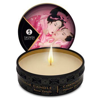 Масажна свічка Shunga Mini Massage Candle &ndash; Rose Petals (30 мл) з афродизіаками SO2516