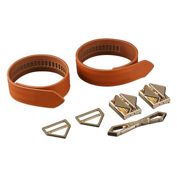 Набір фіксаторів для рук та ніг LOCKINK Hogtie Set, коричневий, ремені з натуральної шкіри SX0840