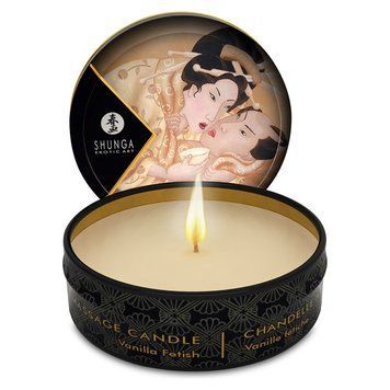 Масажна свічка Shunga Mini Massage Candle &ndash; Vanilla Fetish (30 мл) з афродизіаками SO2517