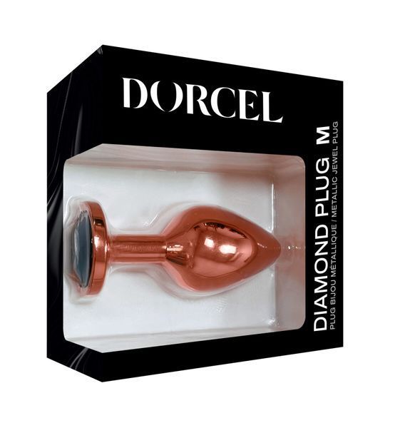 Металева анальна пробка із прикрасою у вигляді кристалу Dorcel - Diamond Plug M SO5531