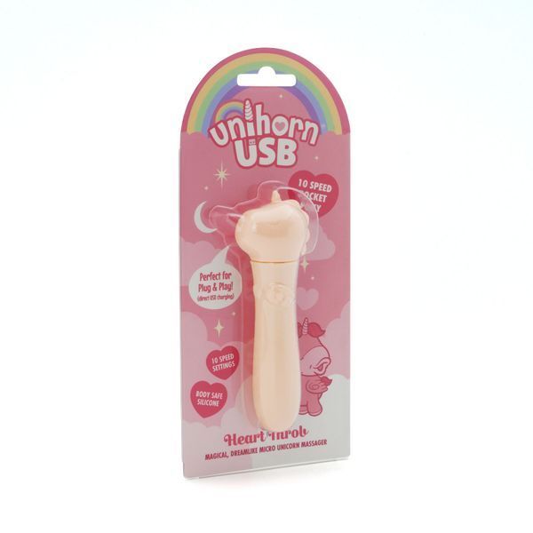 Вибратор-единорожка Unihorn USB Bullet &ndash; Heart Throb, вибропуля, USB-зарядка, 10 режимов SX2866