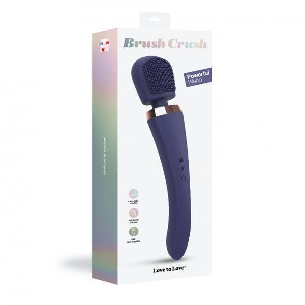 Вібромасажер з силіконовою щіточкою Love to Love Brush Crush &ndash; Midnight Indigo SO5533