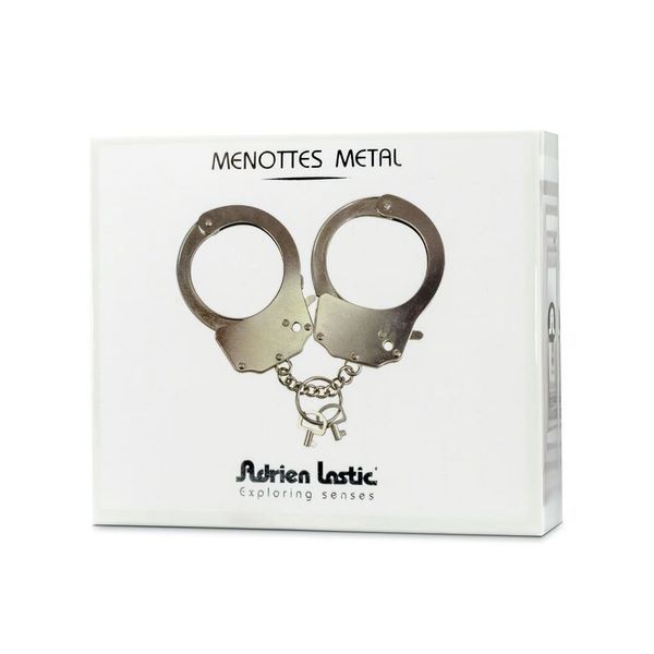 Наручники металлические Adrien Lastic Handcuffs Metallic (полицейские) AD30400