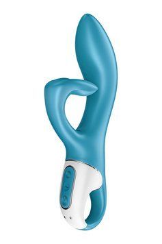 Вібратор-кролик із потрійним відростком Satisfyer Embrace me Turquoise, 2 мотори, діаметр 3,6 см SO6284