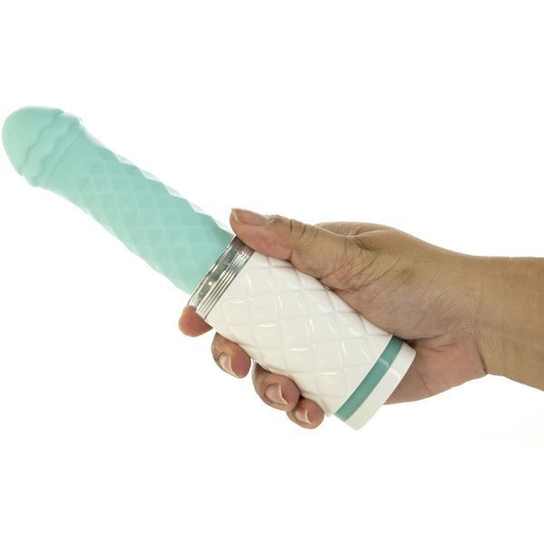 Роскошный вибратор-пульсатор с присоской Pillow Talk - Feisty Thrusting Vibrator Teal SO4535