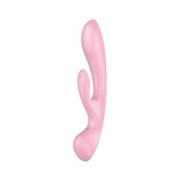 Двосторонній вібратор-кролик Satisfyer Triple Oh Pink, 3 мотори, руків&rsquo;я-масажер SO7780
