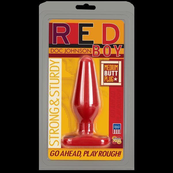 Анальна пробка Doc Johnson Red Boy - Medium 5.5 Inch, макс. діаметр 4 см SO1978