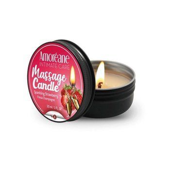 Масажна свічка "Полуниця в шампанському" Amoreane Sparkling Strawberry (30 мл) SO4477