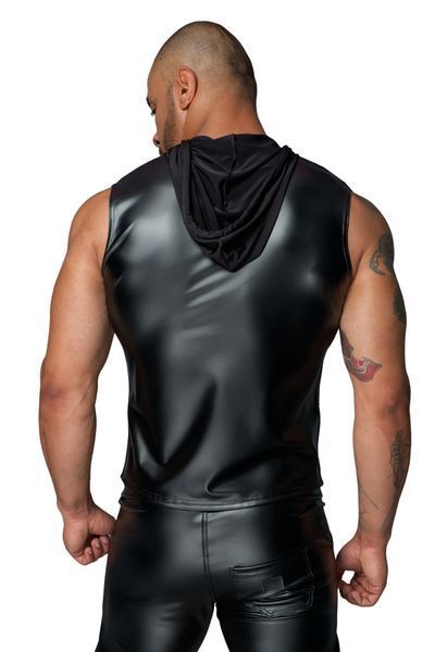 Мужская безрукавка с капюшоном Noir Handmade H062 Hooded Shirt, S, мокрый эффект SX0109
