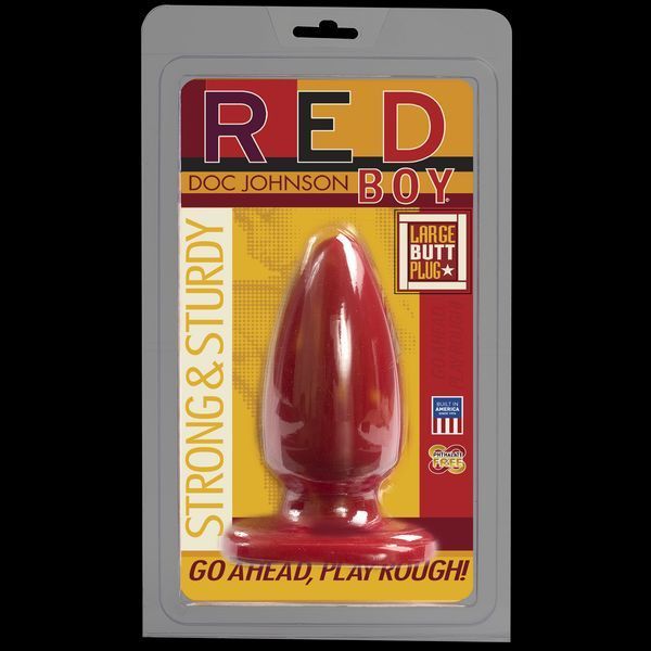 Анальная пробка-втулка Doc Johnson Red Boy - Large 5 Inch, макс. диаметр 5,5см SO1979