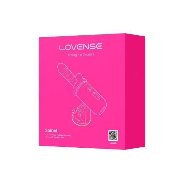 Смарт-мини секс-машина Lovense Spinel, имитация фрикций, нагрев, 3 насадки, на присоске SX3316