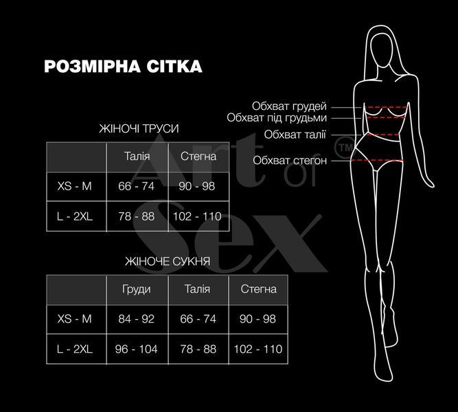 Трусики зі стразовим ланцюгом Art of Sex - Lea, розмір XS-M, Срібло/Білий SO7456