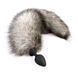 Силіконова анальна пробка M з хвостом із натурального хутра Art of Sex Arctic Fox SO6189 фото 1