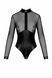 Боді Noir Handmade F321 Edge, M, низ під латекс, верх сітка, блискавка на все тіло, декор кільця SX0358 фото 7