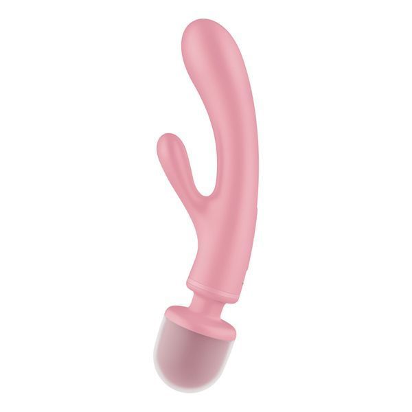 Вібратор-кролик з вібромасажером Satisfyer Triple Lover Pink, 3 мотори SO8790