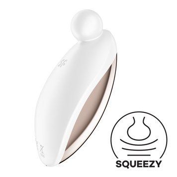 Вібратор для зовнішньої стимуляції Satisfyer Spot On 2 White, дуже потужний, гнучкий відросток SX0578