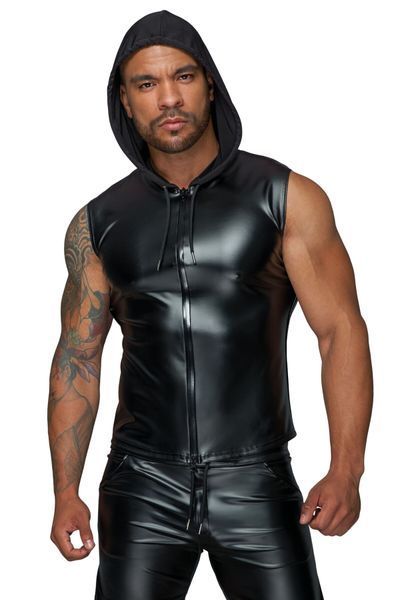 Мужская безрукавка с капюшоном Noir Handmade H062 Hooded Shirt, L, мокрый эффект SX0111