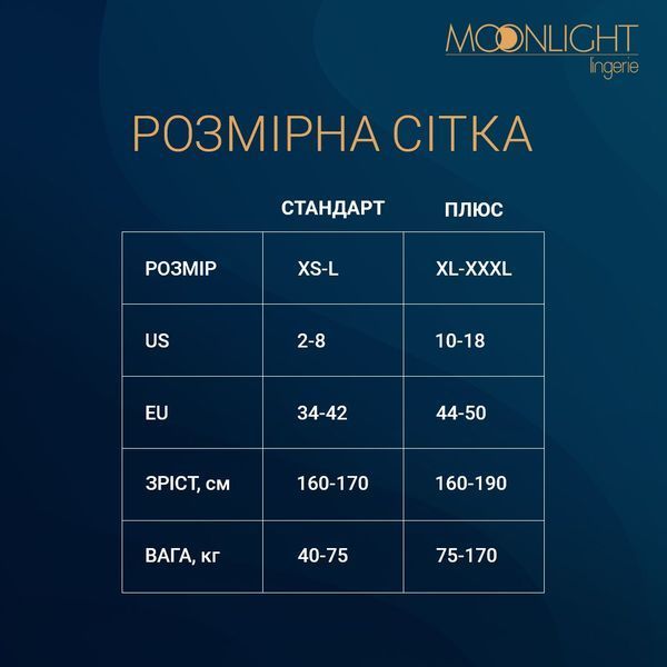 Боді Moonlight Model 11 XS-L Black, глибоке декольте, вставки з великої сітки з боків, імітація трус SO6344