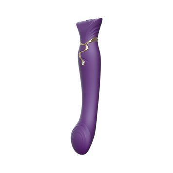 Смартвібратор Zalo &mdash; Queen Twilight Purple, пульсівна перлина, кристал Swarovski SX2294