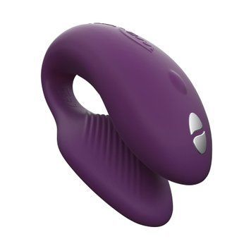 Смарт-вібратор для пар We-Vibe Chorus Purple, сенсорне керування вібраціями стисненням пульта SO6923