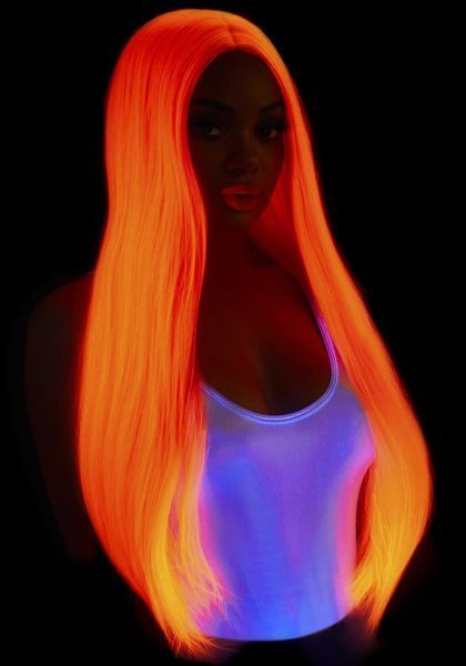 Перука Leg Avenue 33&Prime; Long straight center part wig neon pink SO8590