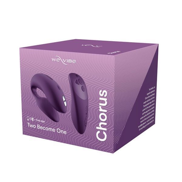 Смарт-вибратор для пар We-Vibe Chorus Purple, сенсорное управление вибрациями сжатием пульта SO6923