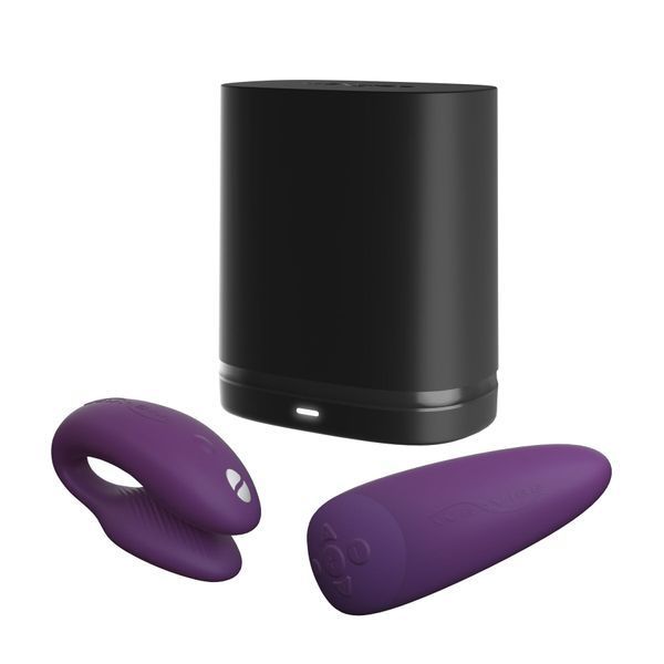 Смарт-вибратор для пар We-Vibe Chorus Purple, сенсорное управление вибрациями сжатием пульта SO6923