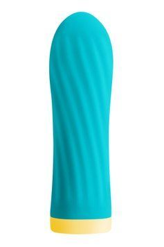 Віброкуля S Pleasures Bullets Twist & Shout Turquoise, бірюзова, ребриста поверхня, 10 режимів SX1607