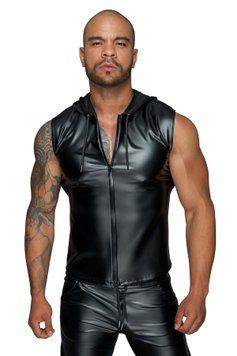 Мужская безрукавка с капюшоном Noir Handmade H062 Hooded Shirt, XXL, мокрый эффект SX0113