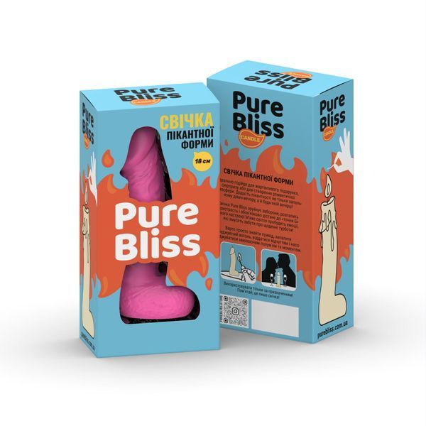 Свеча в виде члена Pure Bliss BIG Pink18 см SX2295
