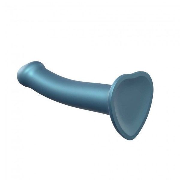 Насадка для страпону Strap-On-Me Mono Density Dildo M Blue, діам. 3,3 см, одношаровий силікон, гнучк SO3569