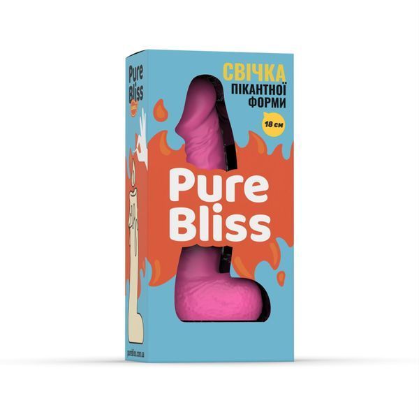 Свеча в виде члена Pure Bliss BIG Pink18 см SX2295