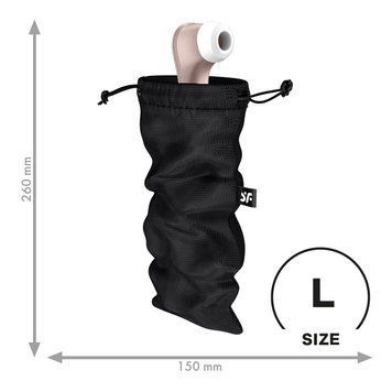 Мешочек для секс-игрушек Satisfyer Treasure Bag L, черный, на шнурке SX0549