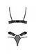 Эротический комплект Passion DOLLY SET, S/M, black, с открытыми чашками SO9705 фото 4