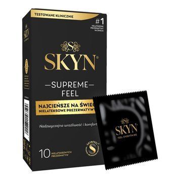 Ультратонкі безлатексні презервативи SKYN Supreme Feel 10 шт, 0,035 мм, природна текстура шкіри SX2398