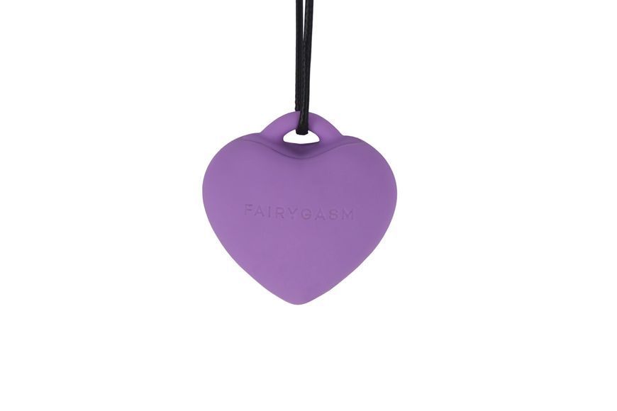 Мінівібратор &laquo;Сердечко&raquo; FairyGasm PleasureStone violet, 9 режимів, на шнурку SX0646