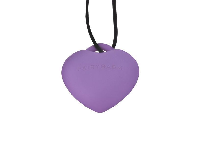 Мінівібратор &laquo;Сердечко&raquo; FairyGasm PleasureStone violet, 9 режимів, на шнурку SX0646