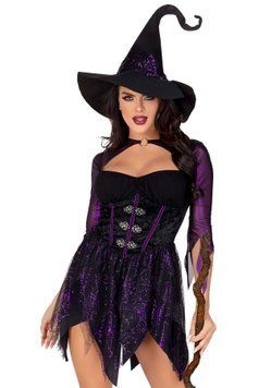 Костюм відьми Leg Avenue Mystical Witch M, сукня, капелюх SO9333