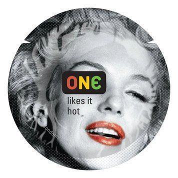 Презерватив ONE Color Sensations ONE likes it hot, 1 шт, красный, гладкий, со смазкой SX0770