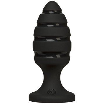 Анальный плаг со спиральным каналом Doc Johnson Platinum Premium Silicone - The Blast - Black SO4922
