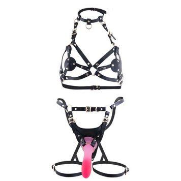 Сбруя зі страпоном LOCKINK SEVANDA Queen Sheba Set with Pink Dildo SX2837