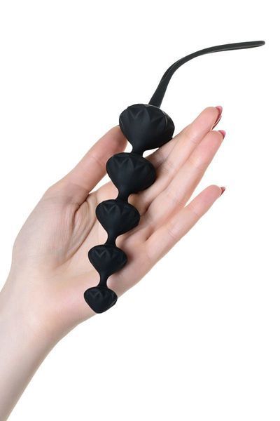 Набор анальных бус Satisfyer Beads Black, силикон, макс. диаметр 3,3 см и 3,5 см SO2740