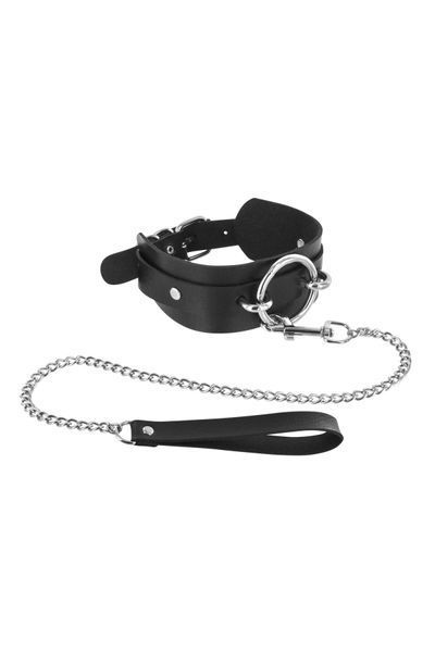 Нашийник великим кільцем та з повідцем Fetish Tentation Ring and Leash SO3731