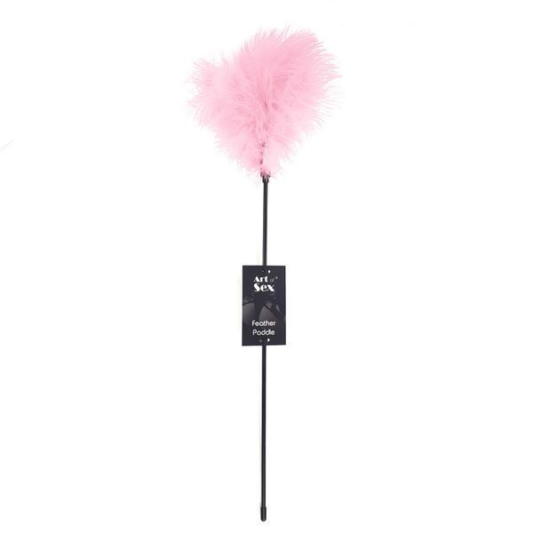 Щекоталка с пером индюка Art of Sex &ndash; Feather Paddle, розовая SO6615