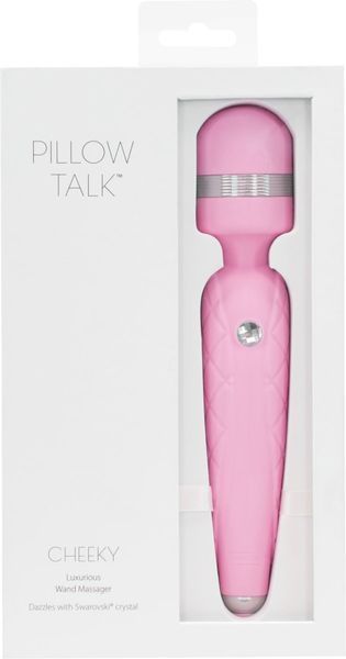 Розкішний вібромасажер PILLOW TALK - Cheeky Pink з кристалом Swarovsky, плавне підвищення потужності SO2727