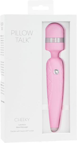 Розкішний вібромасажер PILLOW TALK - Cheeky Pink з кристалом Swarovsky, плавне підвищення потужності SO2727