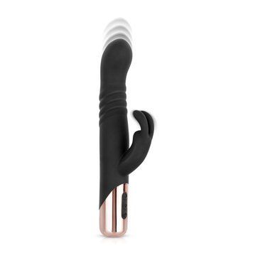 Вібратор-кролик Rosy Gold - Rabbit Vibrator with thrusting function - Black SX3069