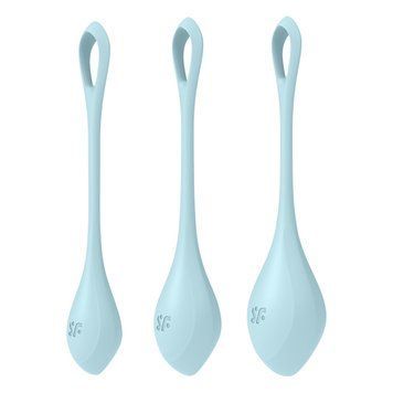 Набор йони бусин Satisfyer Yoni Power 2 Light Blue, диаметр 2-2,5-3см, вес 22-44-73гр SO5548