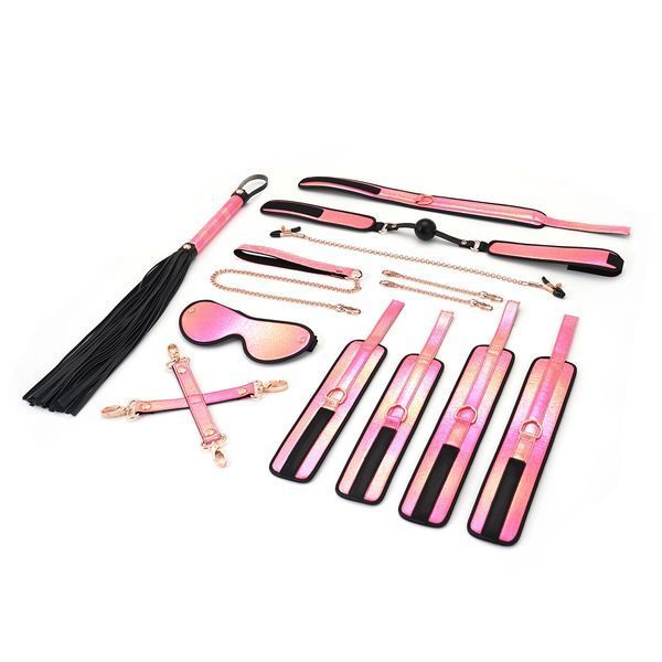 БДСМ-набір Liebe Seele Vivid Sakura 8 Pieces Set, 8 аксесуарів, екошкіра на оксамитовій основі SO9502